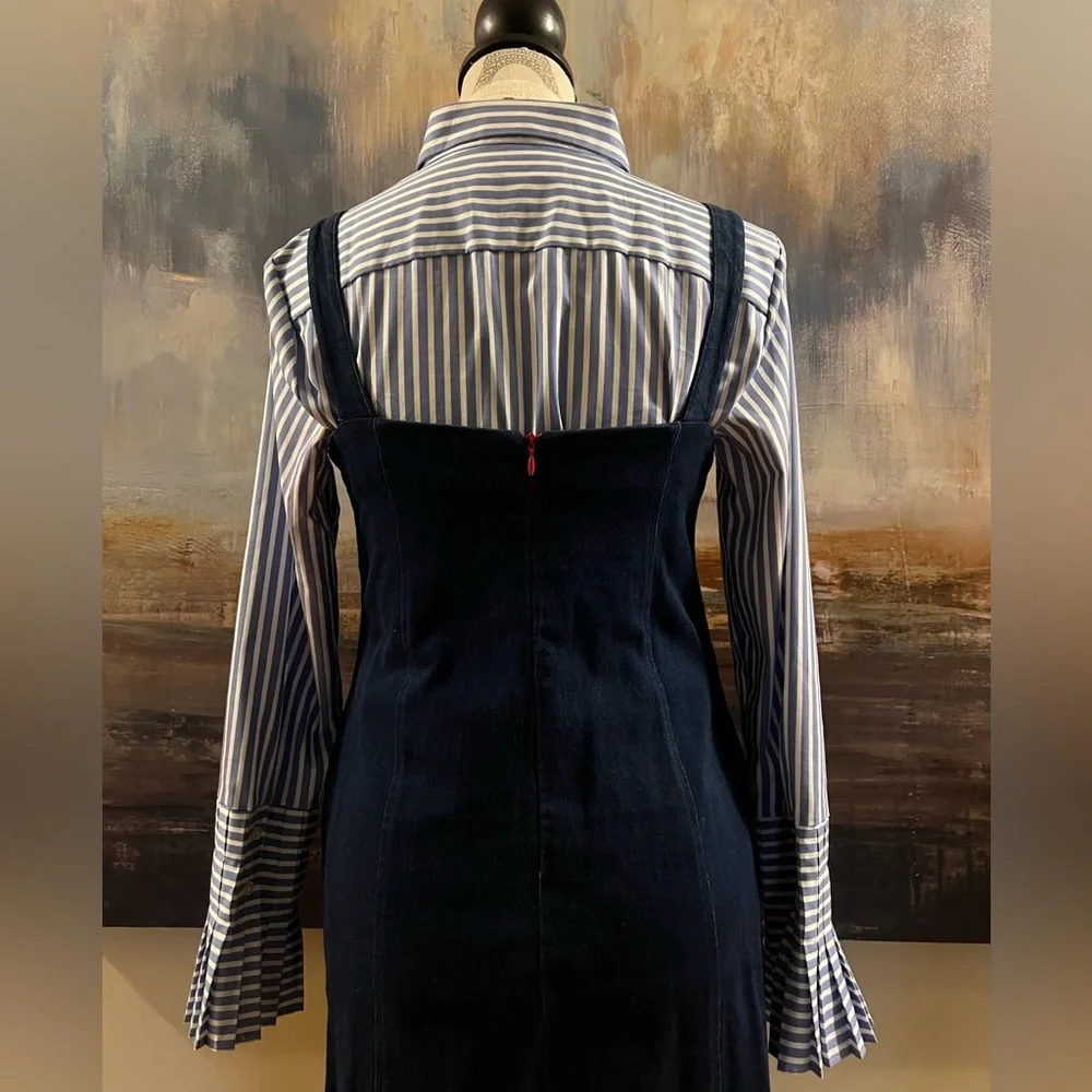 Vintage, Y2K maternity collection, fitted, stretch denim dress - Picture 9 of 16